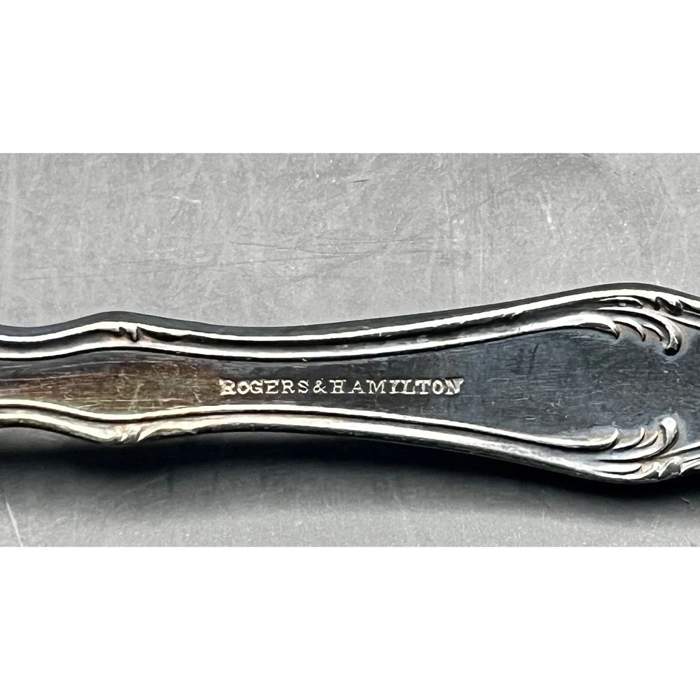 Rogers &‎ Hamilton Monarch 1895 Silver Plate Master Butter Knife Ornate 7